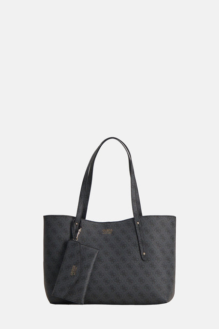 Sac à dos noir de Guess avec imprimé logo partout et étui amovible.