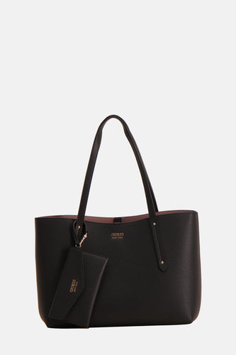 Zwarte Guess shopper met portemonnee.