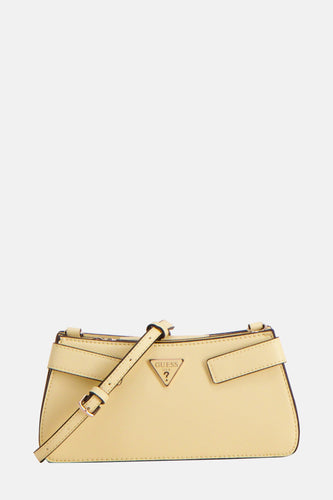 Sac à dos Guess de couleur jaune, avec une subtile texture et fini par une bordure sombre.