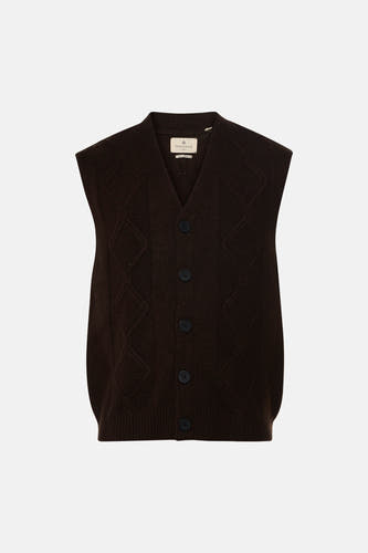 Pull sans manches - brun