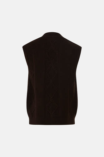 Pull sans manches - brun