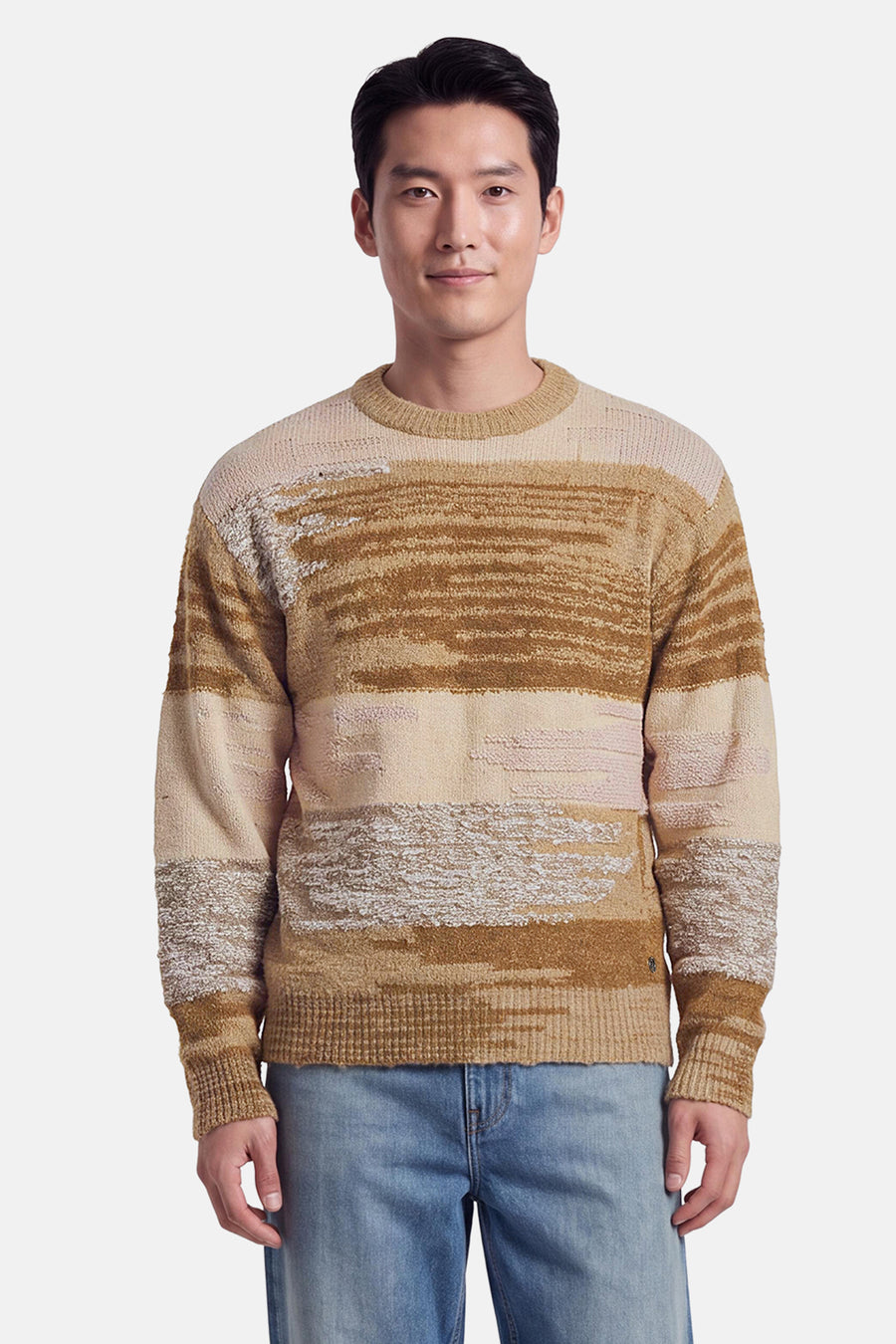 Pull O-hals - beige