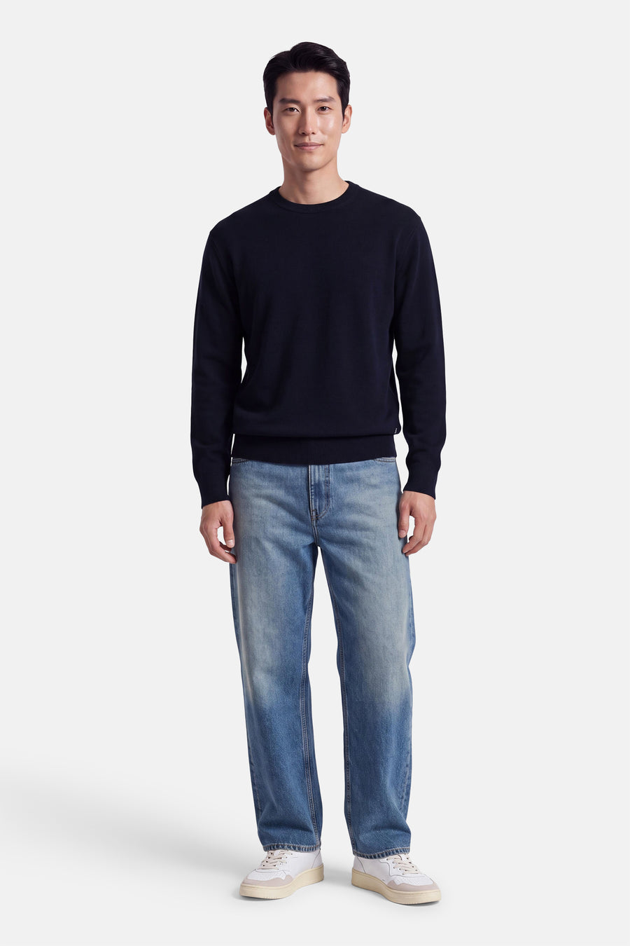 Pull col O - bleu