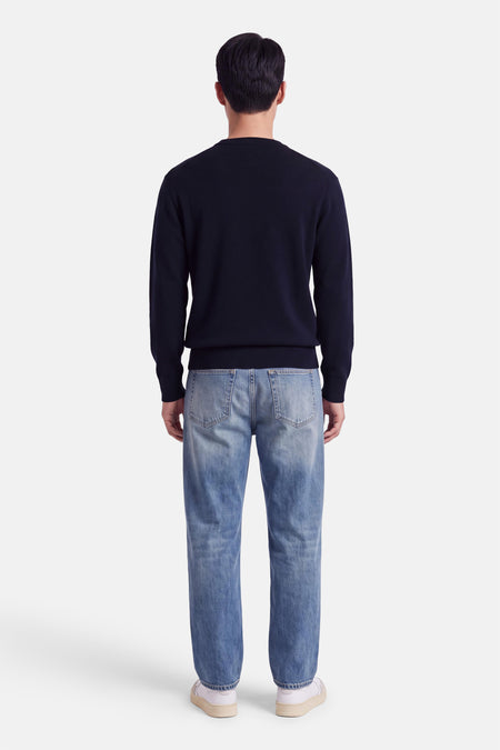 Pull col O - bleu