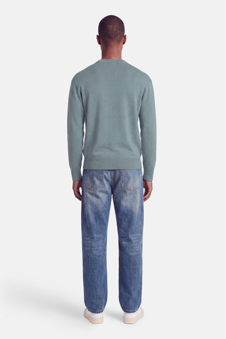 Pull col O - bleu