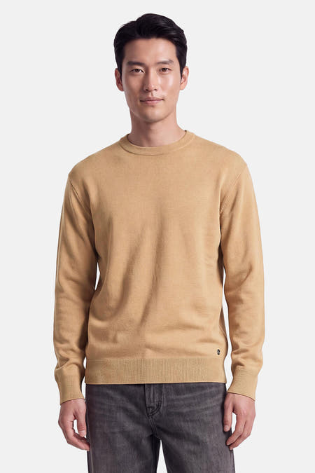 Pull col O - beige