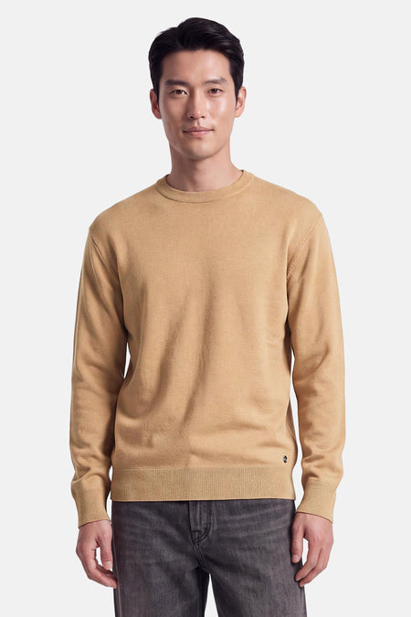 Pull O-hals - beige