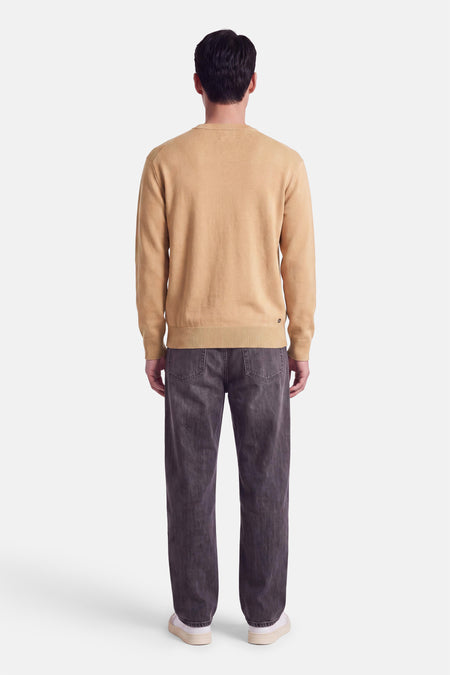 Pull col O - beige