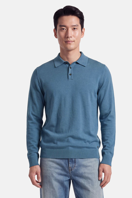 Pull col O - bleu