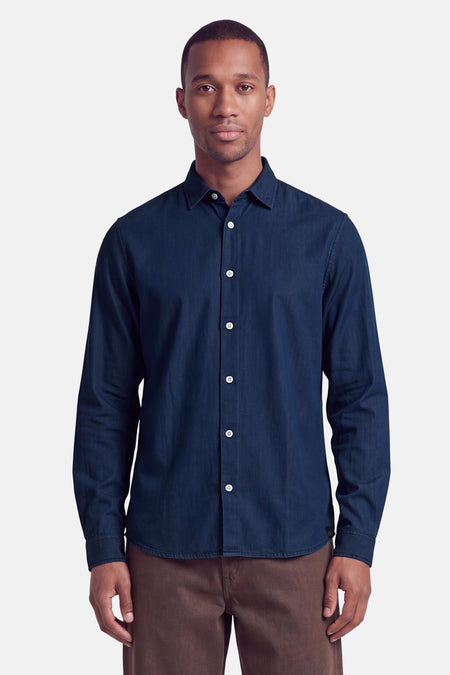 Hemd met lange mouwen - blauw