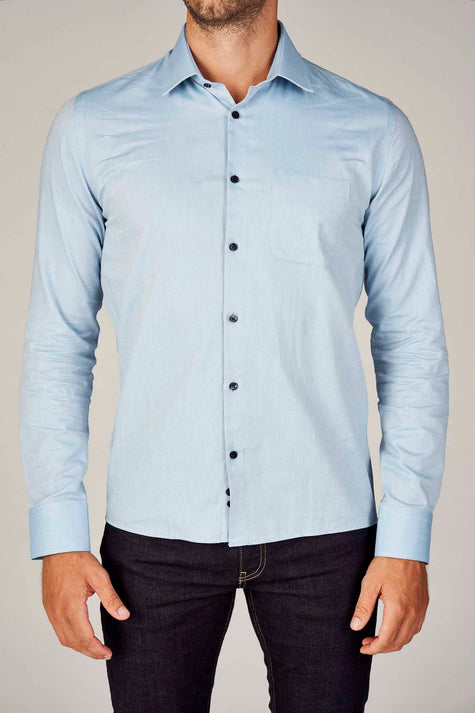 Hemd (lange mouwen) Blauw - Le Fabuleux Marcel de Bruxelles