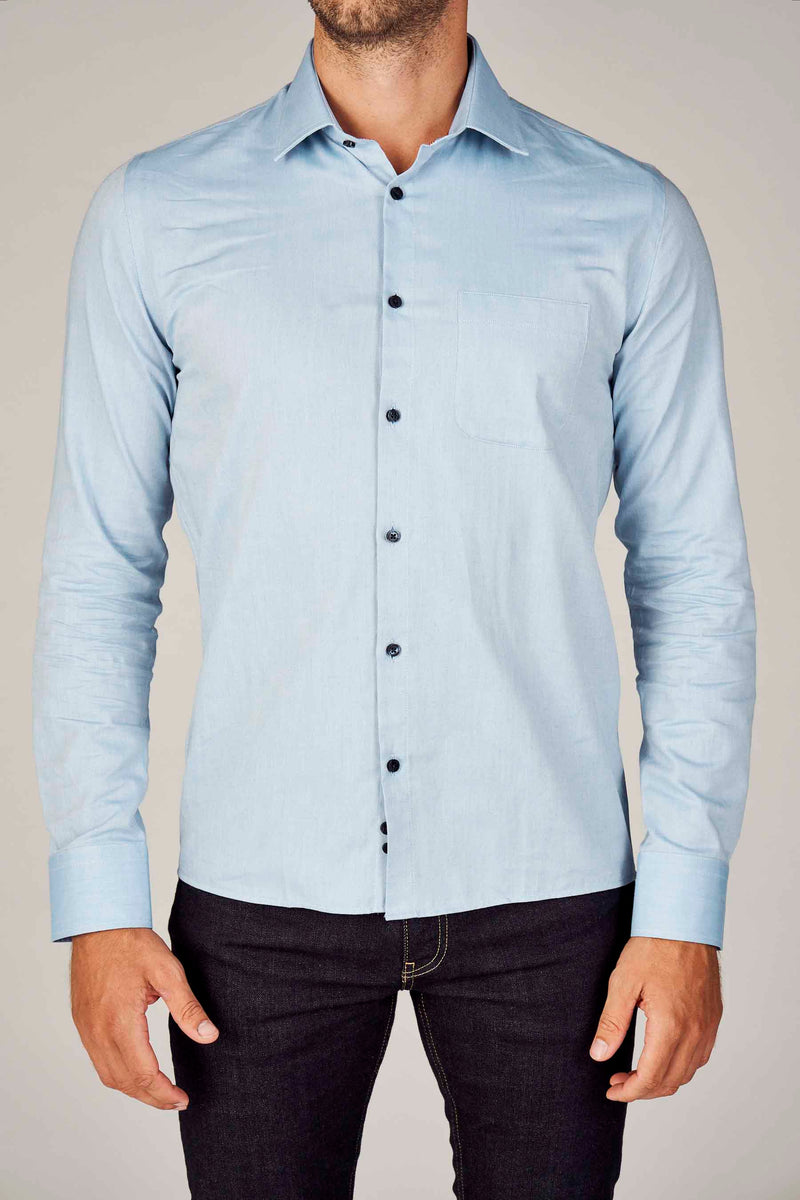 Hemd (lange mouwen) Blauw - Le Fabuleux Marcel de Bruxelles