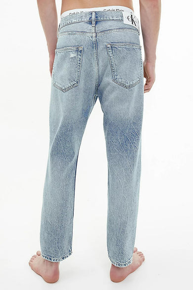 Jean &agrave; coupe droite - bleu