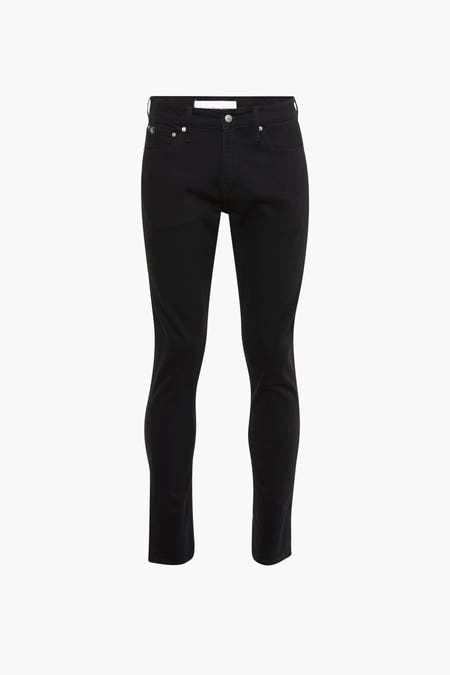 Zwarte slim fit jeans van Calvin Klein Jeans, met subtiele merkdetails.