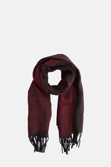 Écharpe d'hiver Bordeaux avec franges et motif tissé subtil par Access®.
