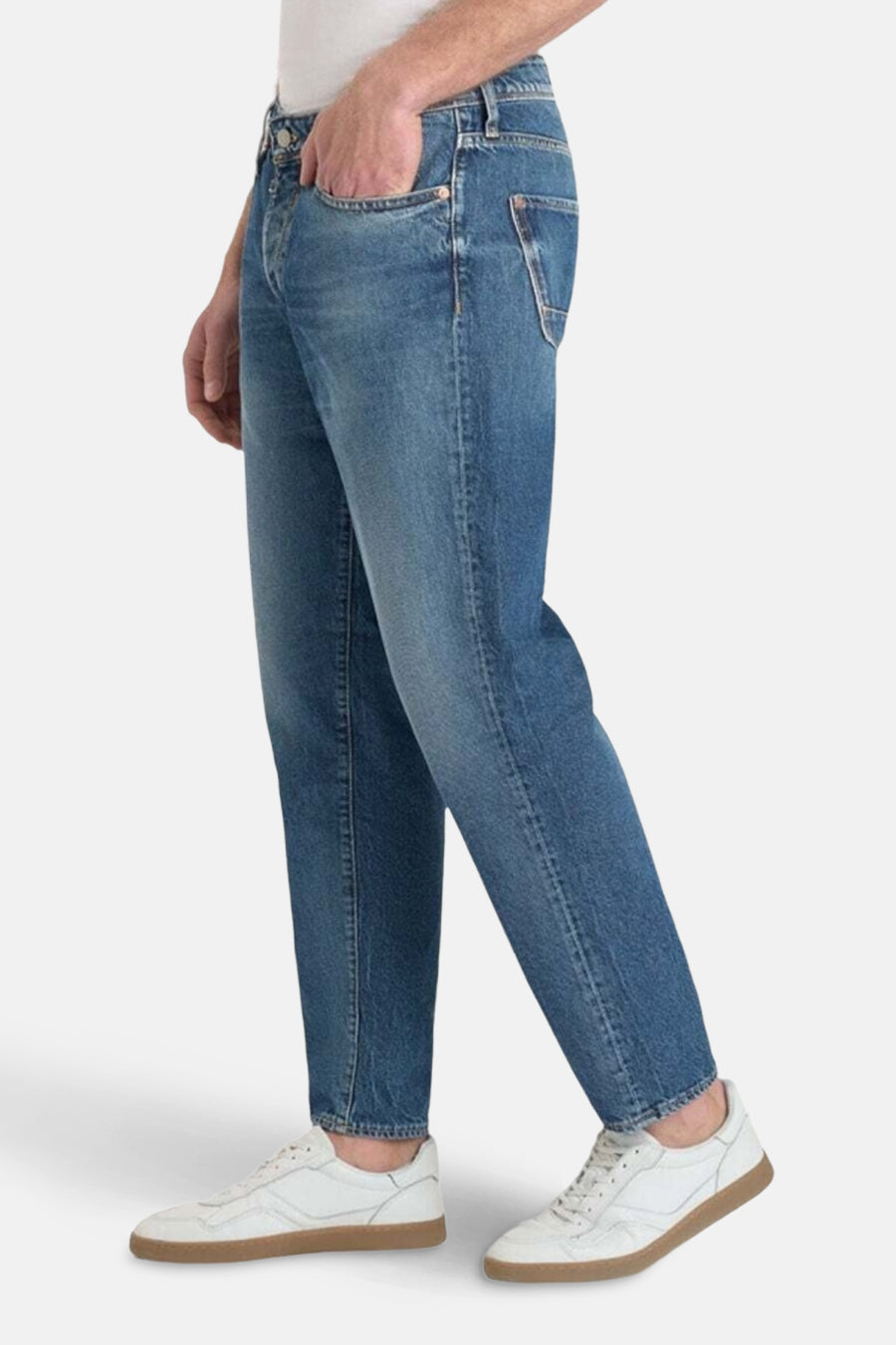 Jeans wide dark blue denim - LE TEMPS DES CERISES