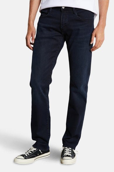 Jeans straight blue black denim - LE TEMPS DES CERISES