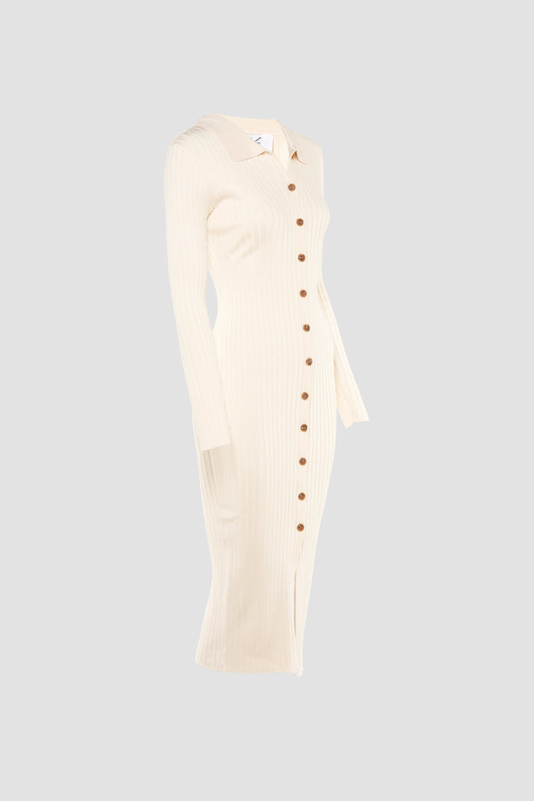 Kleedjes (lange mouwen) Beige - MILLENIUM