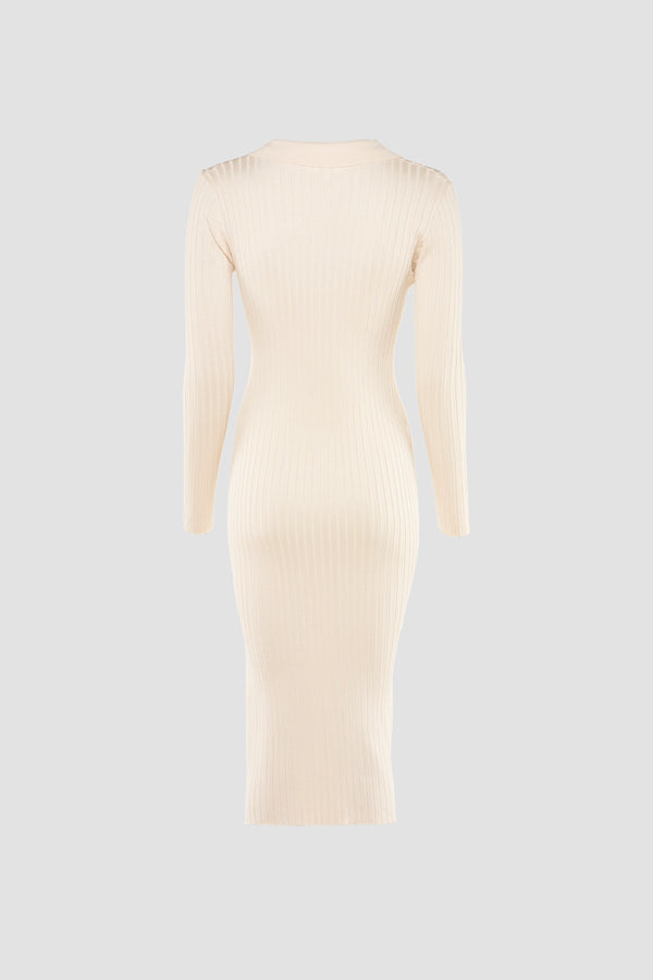 Kleedjes (lange mouwen) Beige - MILLENIUM