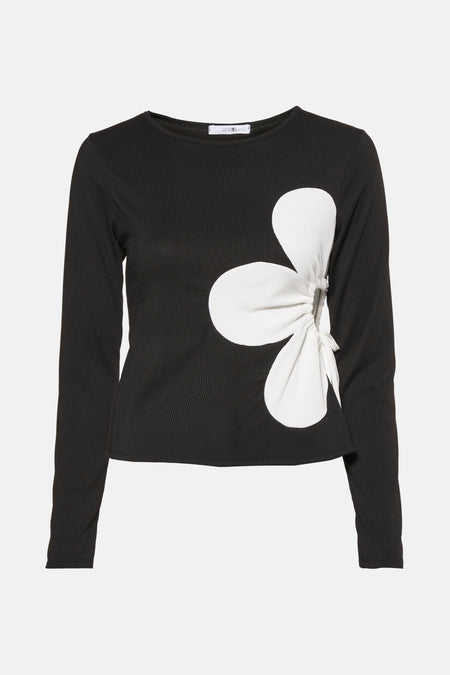 T-shirt met lange mouwen - zwart