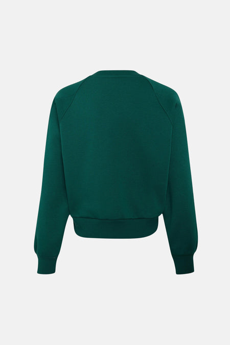 Sweat col O - vert