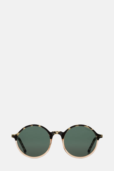 Multicolor bril van KOMONO, met een tortoise montuur en gouden rand, voor een stijlvolle look.
