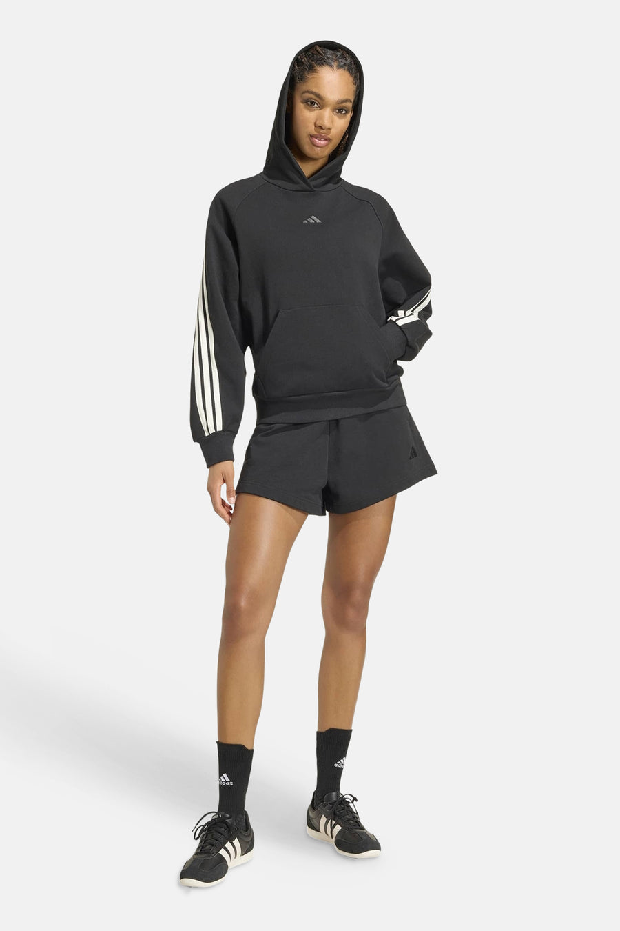 Sweater met kap - zwart