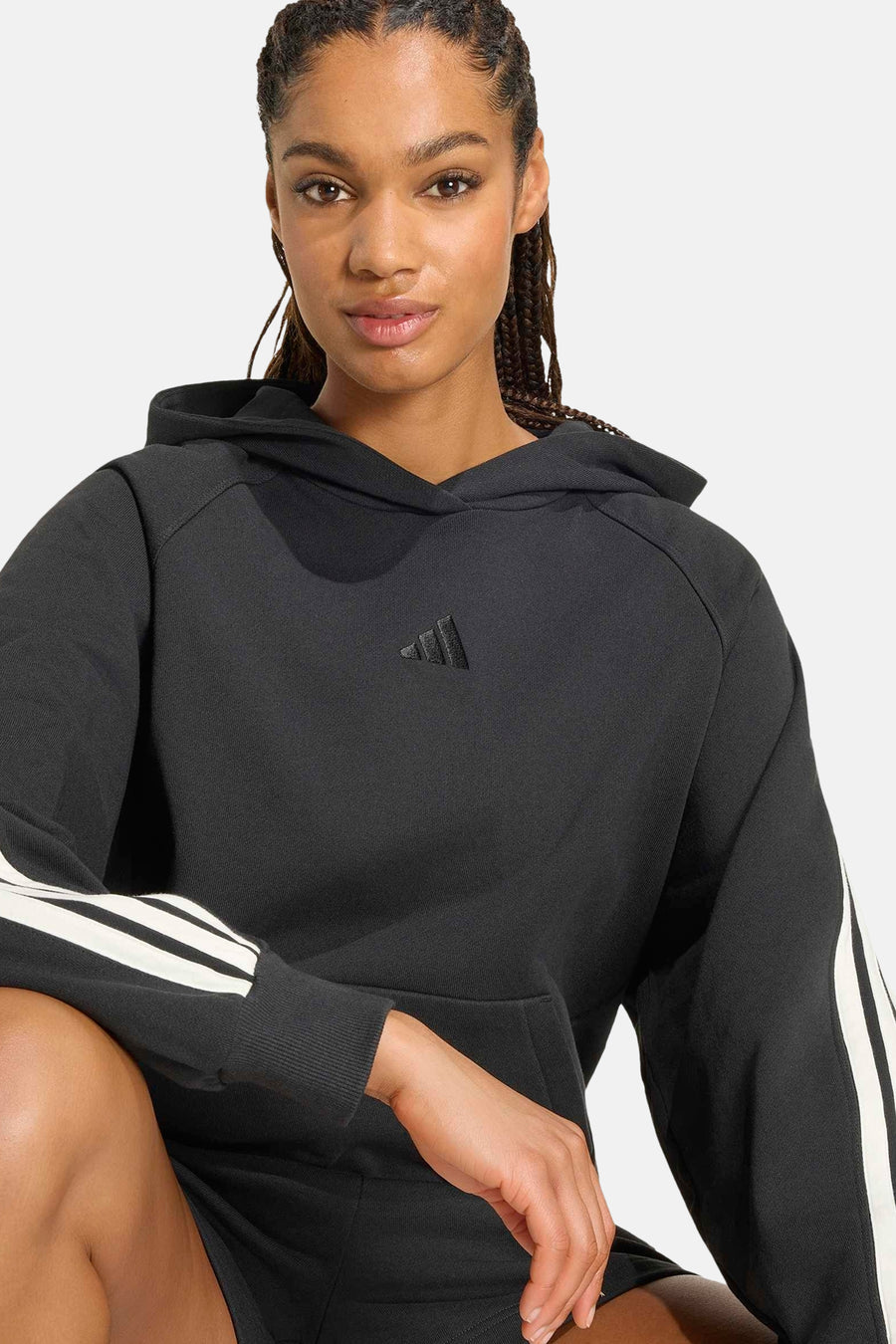 Sweater met kap - zwart