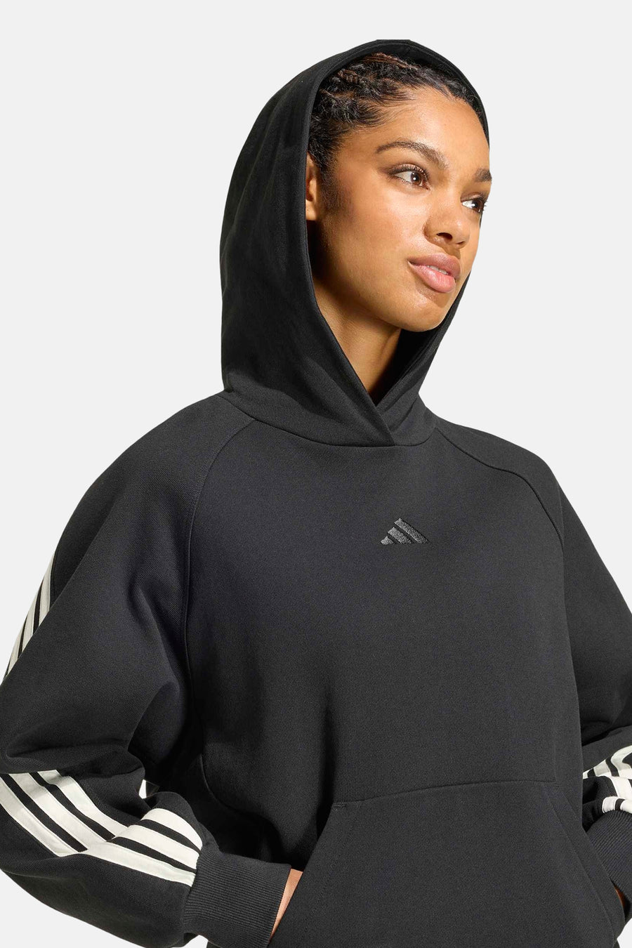 Sweater met kap - zwart