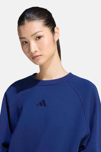 Sweat col O - bleu