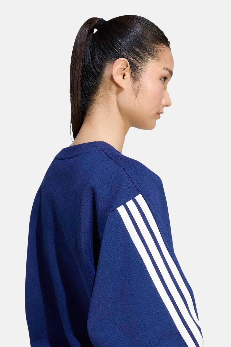 Sweat col O - bleu