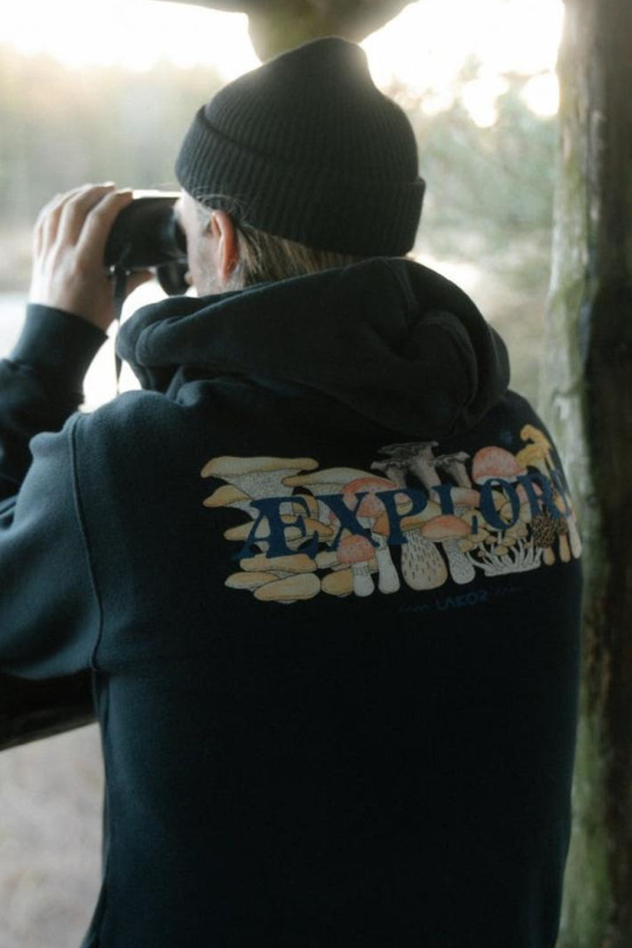 Sweater met kap - zwart