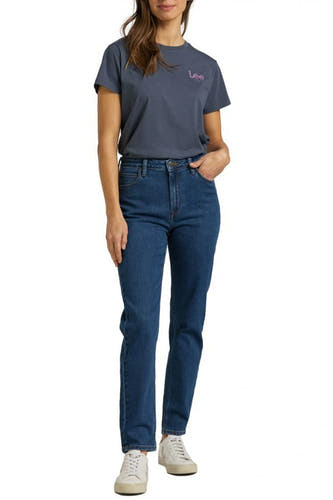 Straight jeans - mid blue denim