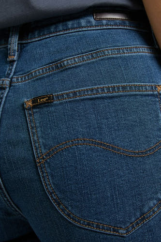 Straight jeans - mid blue denim