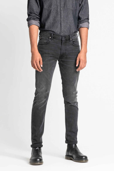 Jean &agrave; coupe carrot - gris