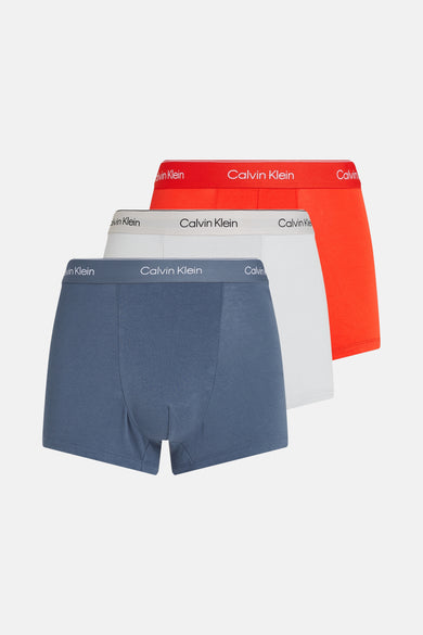 Meerkleurige slips van Calvin Klein, in een set van drie effen kleuren.