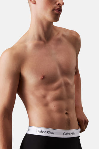 Short de Calvin Calvin Calvin, Klein cropped photo a a male model.