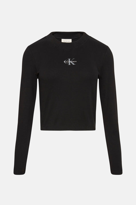 T-shirt met lange mouwen - zwart