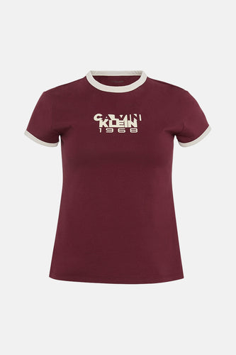 T-shirt met korte mouwen - Bordeaux - Calvin Klein