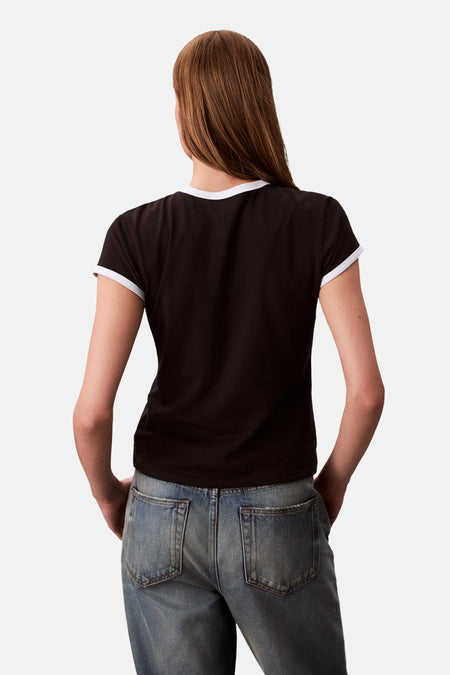 Top uni manche courte Noir - Calvin Klein