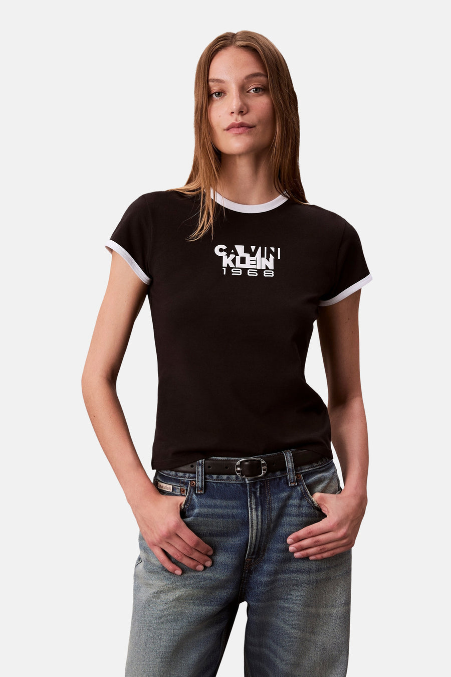 Top uni manche courte noir - Calvin Klein - Calvin Klein