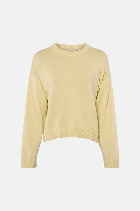 Sweat-shirt à col rond en texture côtelée de Calvin Klein.