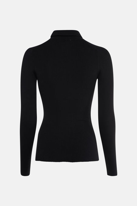 Pull met rolkraag - zwart