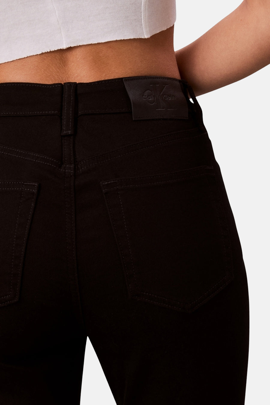 HIGH RISE SKINNY - black denim - Calvin Klein