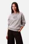 Sweater met ronde hals grijs - Calvin Klein