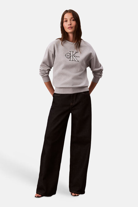 Sweat col O gris - Calvin Klein