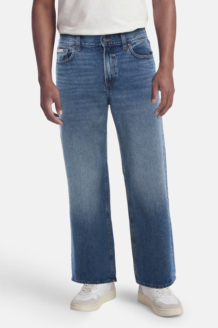 LR BAGGY - Mid blue denim