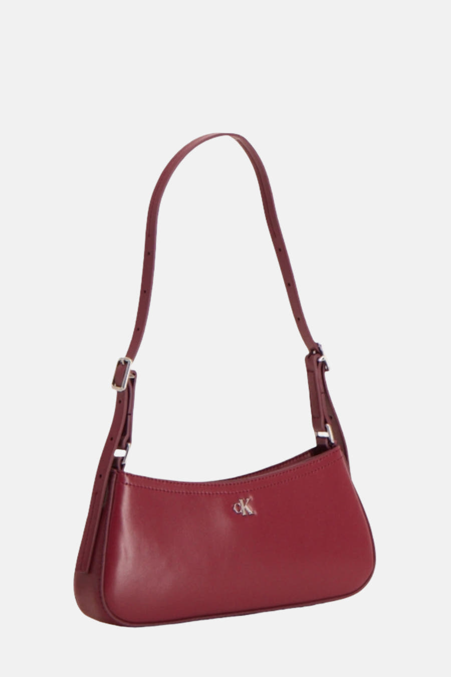 Sac à dos rouge de Calvin Klein, avec des sangles ajustables et un logo CK argenté.