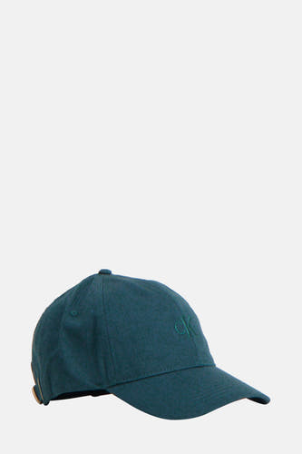 Turquoise chien de Calvin Klein avec logo brodé sur la partie avant, et bande réglable dorée.