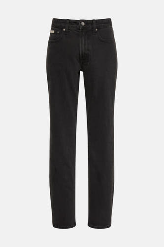 Zwarte denim jeans slim fit van Calvin Klein, met een merklogo op de zak.